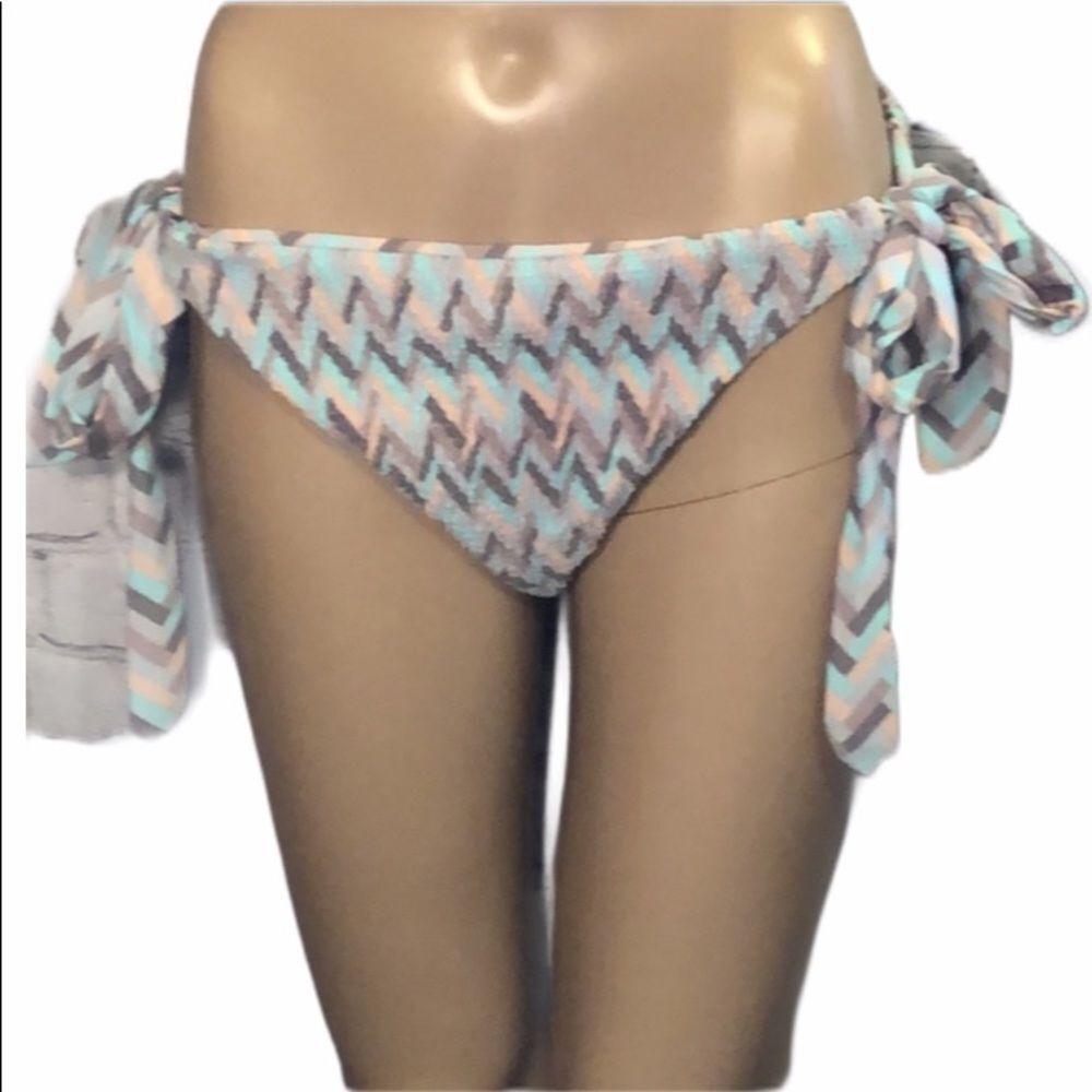 Tori Praver Seafoam Pastel Zigzag Bikini Bottoms New With Tags XL
